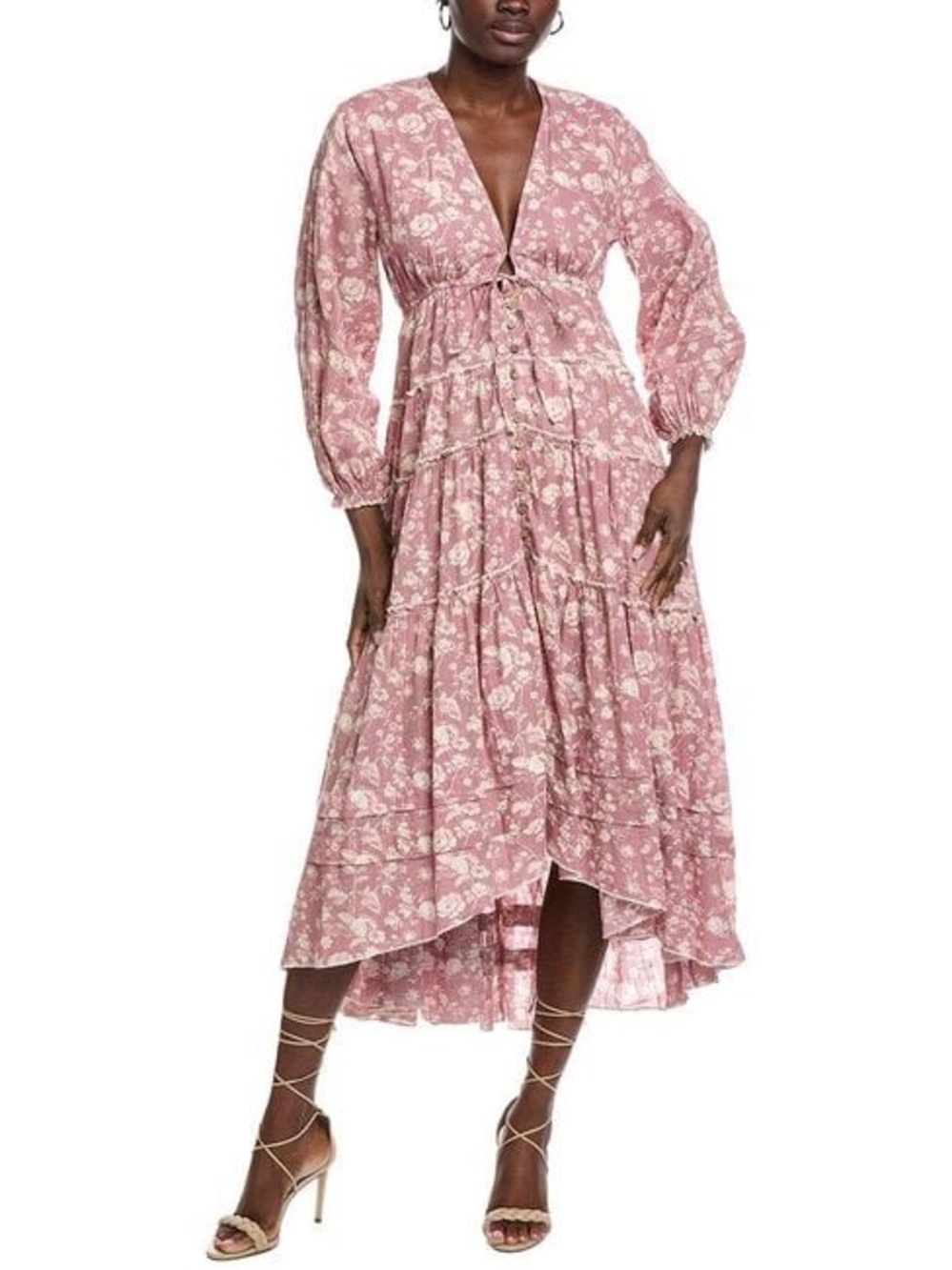 Free People Pappiet Midi Dress (Femme Combo / Rose)
